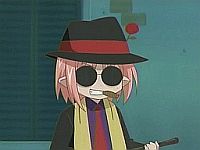 Kururu, cosplaying as a gangster