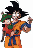 Dragon Ball Z: Goku holding Gohan