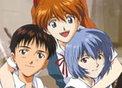 Shin Seiki Evangelion: Shinji, Asuka, and Rei
