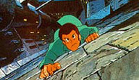 Lupin III - Castle of Cagliostro: Lupin climbing the castle wall